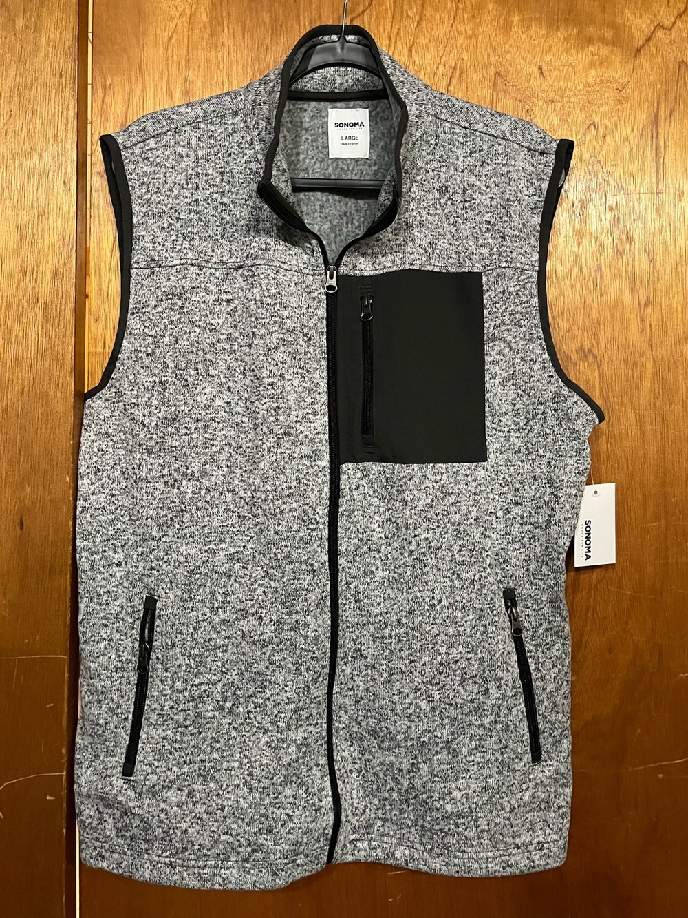 Sonoma NWT fleece vest grey men’s large
